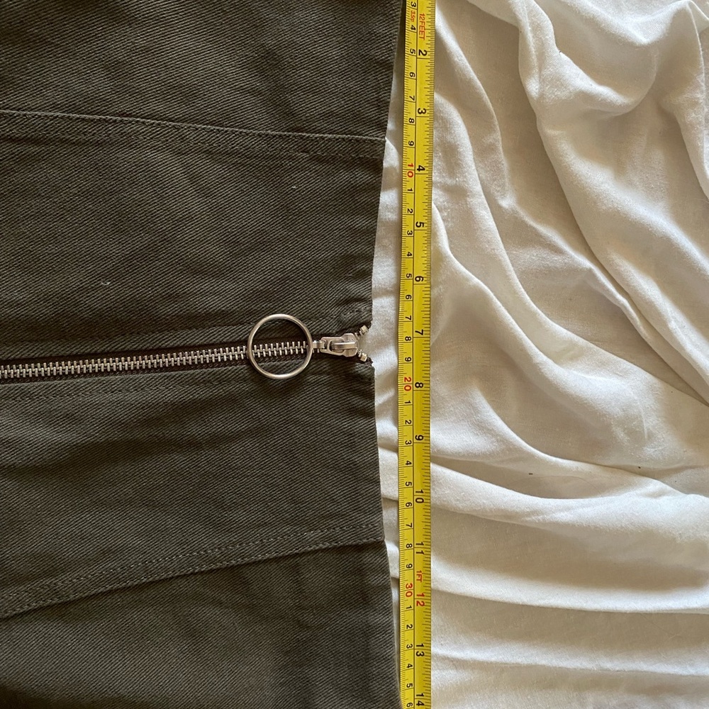 Chloe & Katie Charcoal Skirt with Silver Zipper